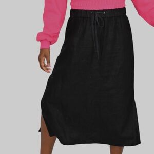 Eileen Fisher Black Midi Skirt